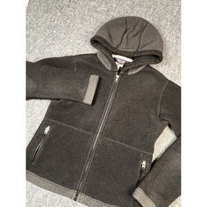 Vintage Patagonia Synchilla Women's Fleece Zip Up Hoodie Size Small Gray Black‎